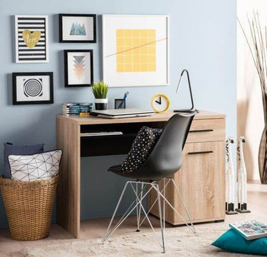 Telmo Sonoma Oak Effect and Black Desk - 3036 - UK Luxury Furniture